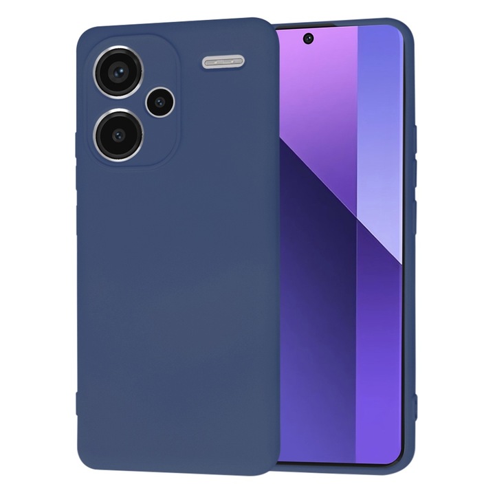 Husa Protectie pentru Xiaomi Redmi Note 13 Pro+ 5G, Cipsir Safe, SoftFlex, T47, Panza, Albastru Marin