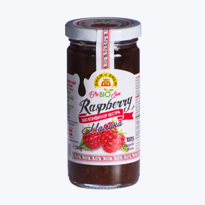 Gem BIO de Zmeura, fara zahar adaugat, 280g