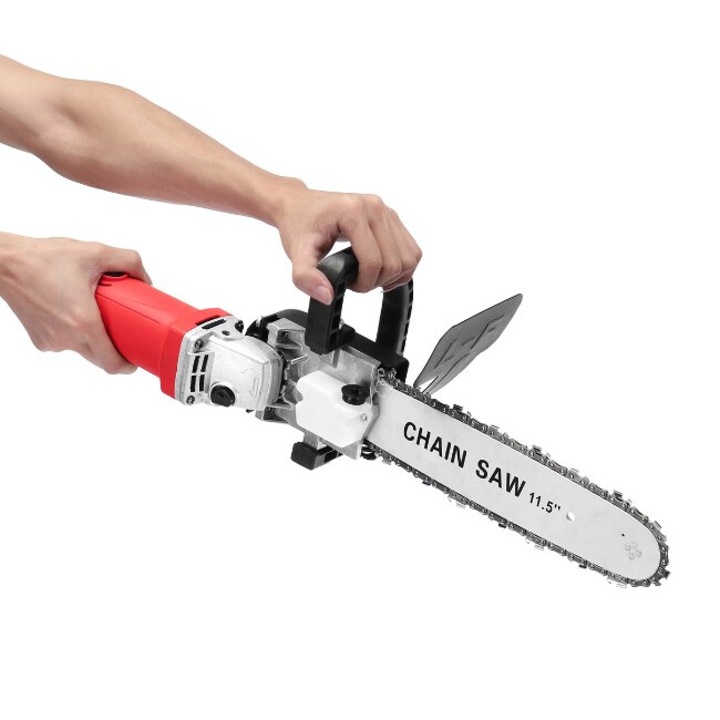 Adaptor drujba pentru flex sau polizor unghiular, cu mini rezervor pentru ungere automata lant, lant si lama 30 cm