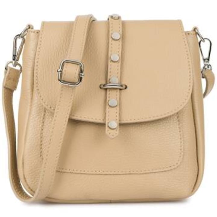 Vera Pelle női futártáska, valódi bőr, 20x7cm