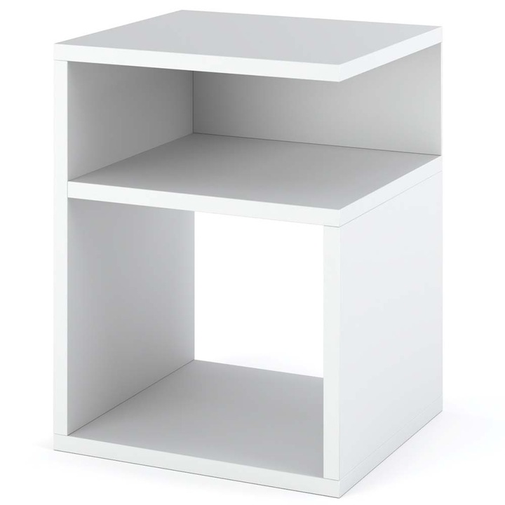 Noptiera, Stiv-Meble, Best, SZN_B_BMBM, 32x30x41 cm, 3 Farturi, Manopera de inalta calitate, Atentie la detalii, Constructie robusta, Tip de mobilier: in picioare, 3 Farturi, Asamblare: mobilier de auto-asamblare, PAL, Alb