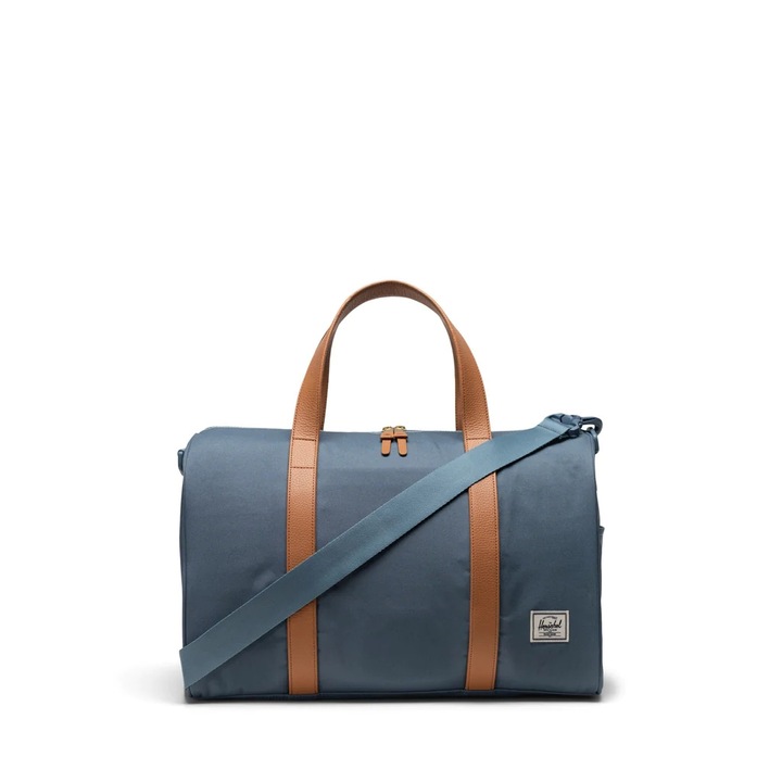Geanta de voiaj albastra Herschel Novel™ Carry On Duffle Blue Mirage/White Stitch