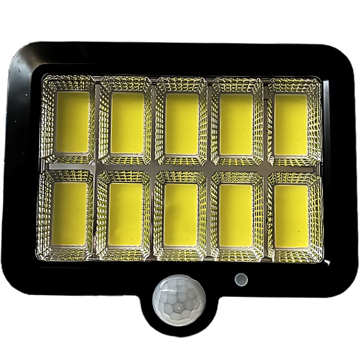 Lampa solara SDEPOT®, de perete, cu senzor de miscare, rezistenta la apa, model GL 10 COB