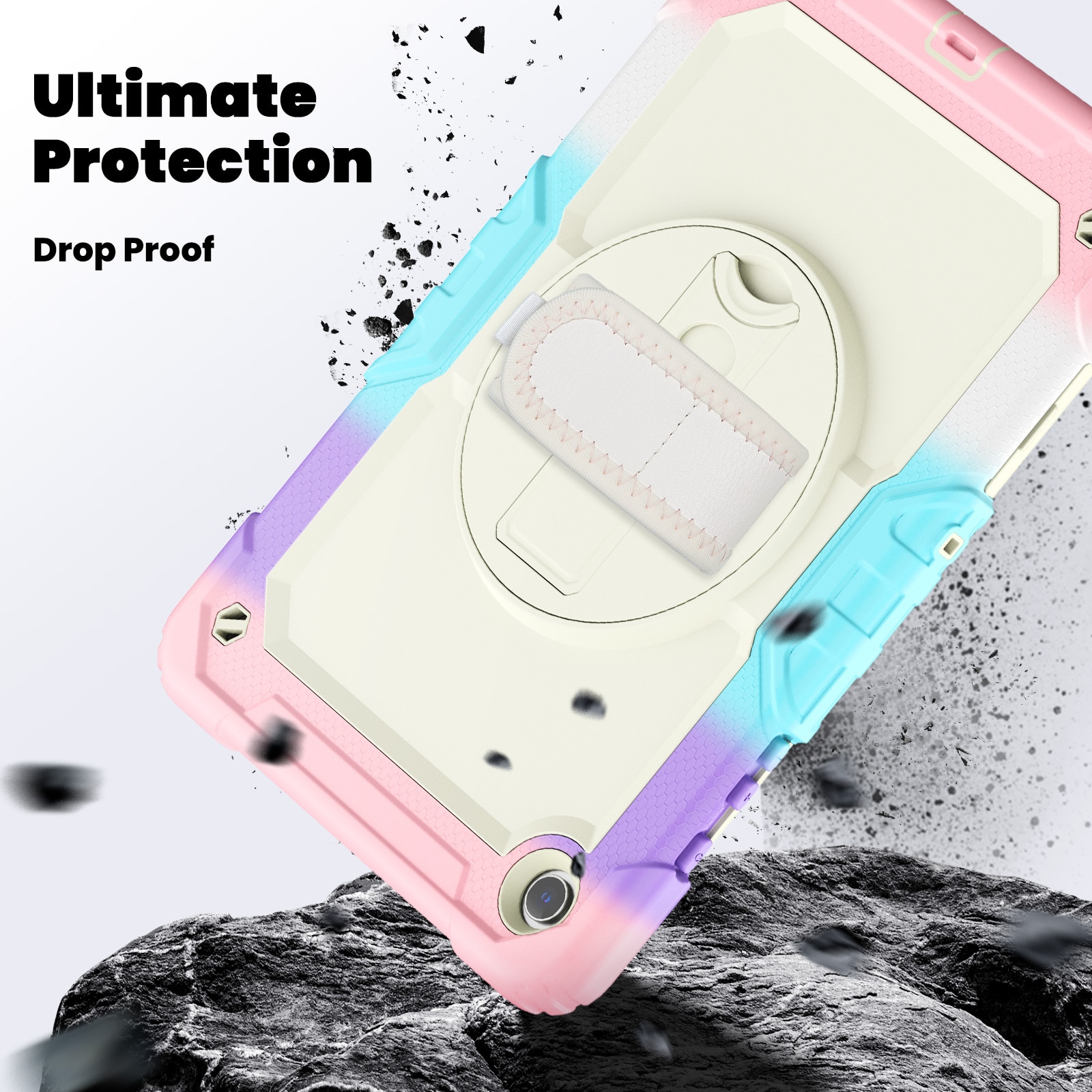 Husa Pentru Samsung Galaxy Tab A9+/ A9 Plus 11 inch 2023 (SM-X210/X216/X218), Cu Stilou Optic Universal (Nereincarcabil), Protectie Pentru Ecran/Curea De Mana/Suport Stilou, Rezistenta La Socuri, Roz