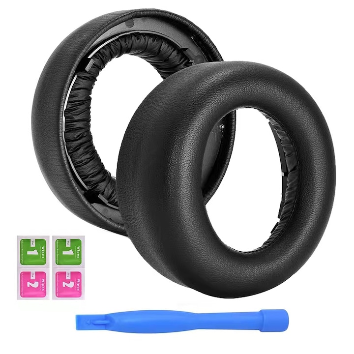 Set 2 bureti de schimb pentru Casti Sony PlayStation 5 3D Pulse, Negru, KINGTRONG®