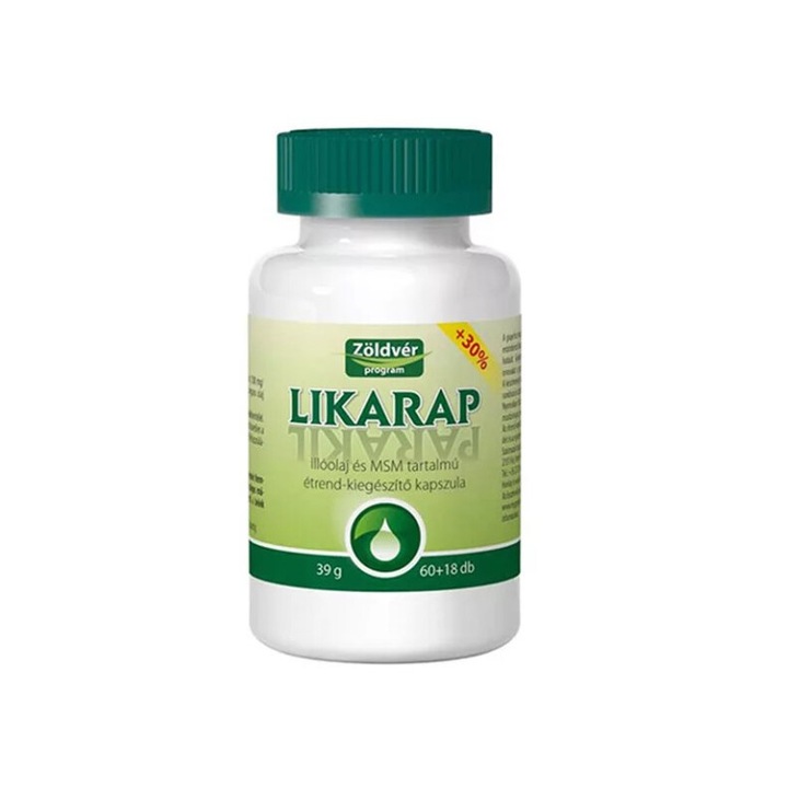 Likarap, supliment alimentar cu MSM si uleiuri esentiale, 60 capsule, Jakab