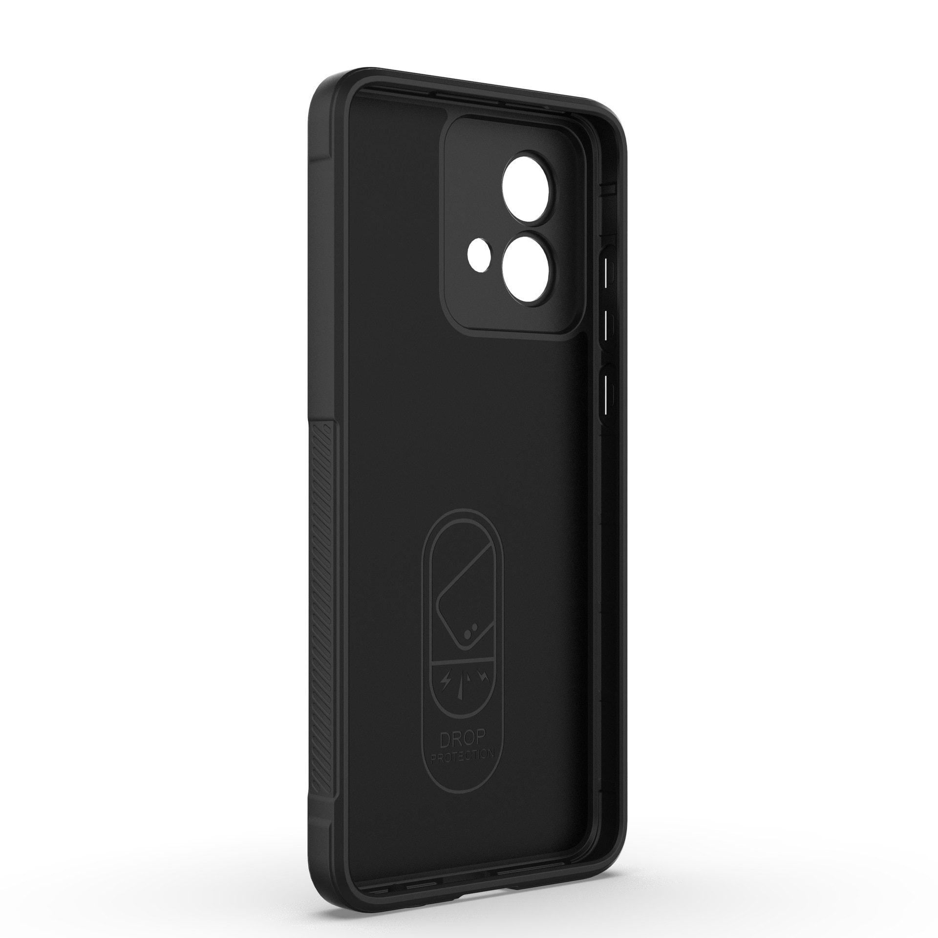 Husa telefon, pentru Motorola Edge 40 Neo 5G Heavy Duty 3D cu dungi senzoriale Soft Silicone Full Portection Rezistent la socuri, Gri deschis