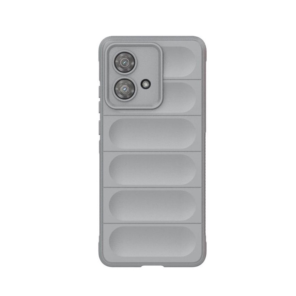 Husa telefon, pentru Motorola Edge 40 Neo 5G Heavy Duty 3D cu dungi senzoriale Soft Silicone Full Portection Rezistent la socuri, Gri deschis