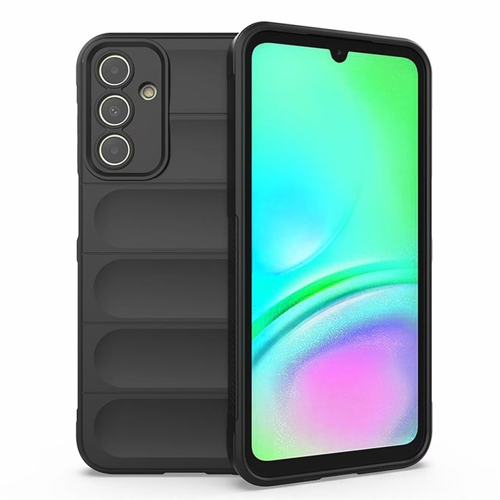 Кейс за телефон Samsung Galaxy A55 5G, пълна защита, мек силикон, черен