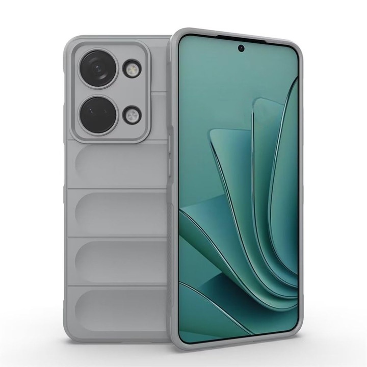 Кейс за OnePlus Nord 3 5G, пълна защита, мек силикон, сив