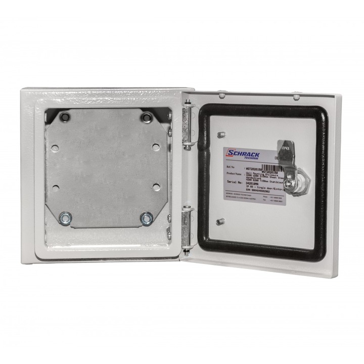Dulap metalic Schrack Technik WST2020150, Pentru montare pe perete, 200x200x155 mm, Cu 1 usa solida, IP 65