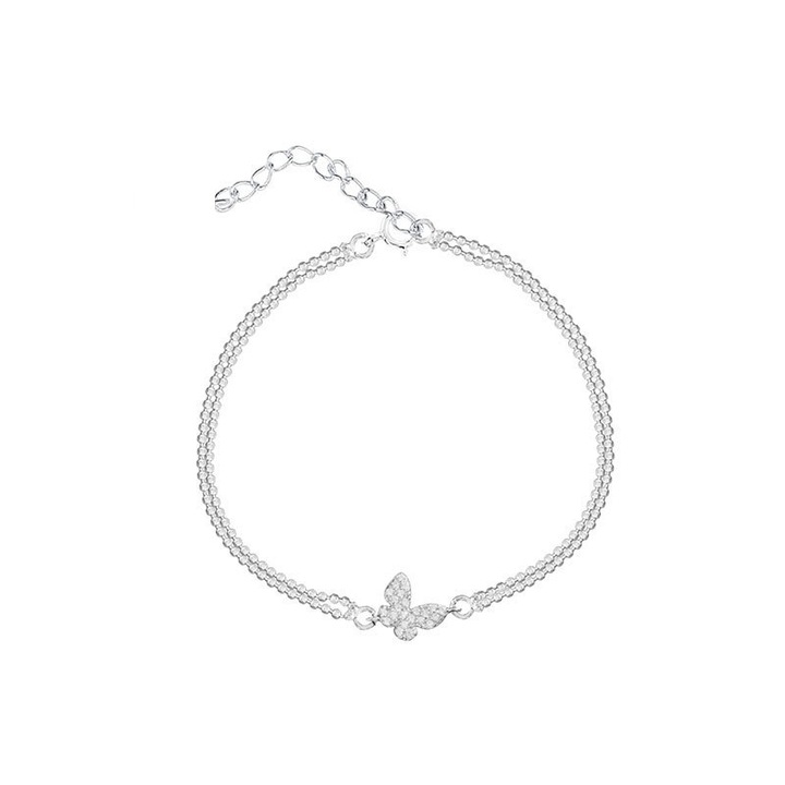 Bratara fluture, Aliaj, Argintiu