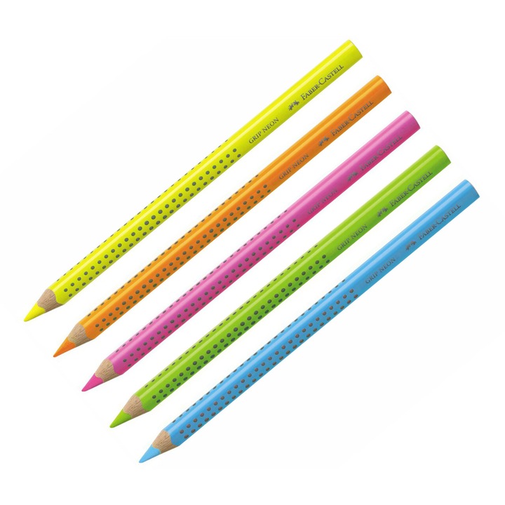 Текст Маркер Faber-Castell Grip 1148, 5 броя, 5 цвята
