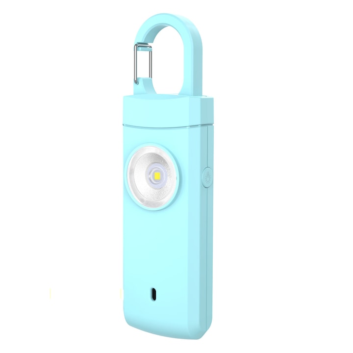 Alarma personala reincarcabila pentru femei 130 dB - Alarma potrivita pentru femei, fiice, studenti, fete tinere, batrani, copii, reincarcabila prin USB, verde deschis
