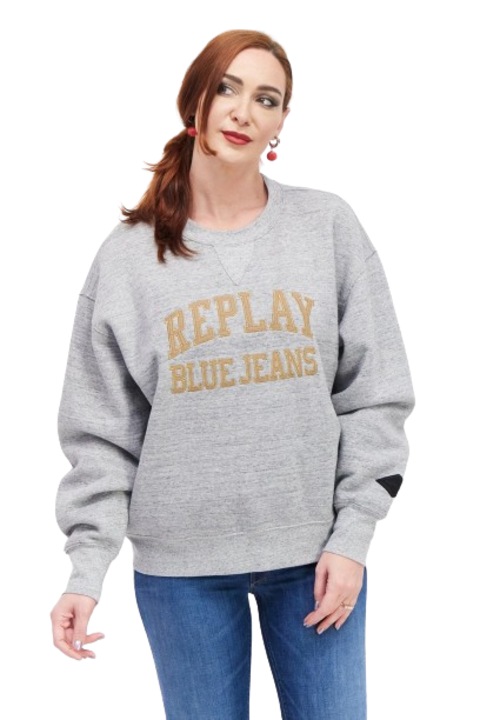 Pulover dama, Replay, Bumbac, Gri, L