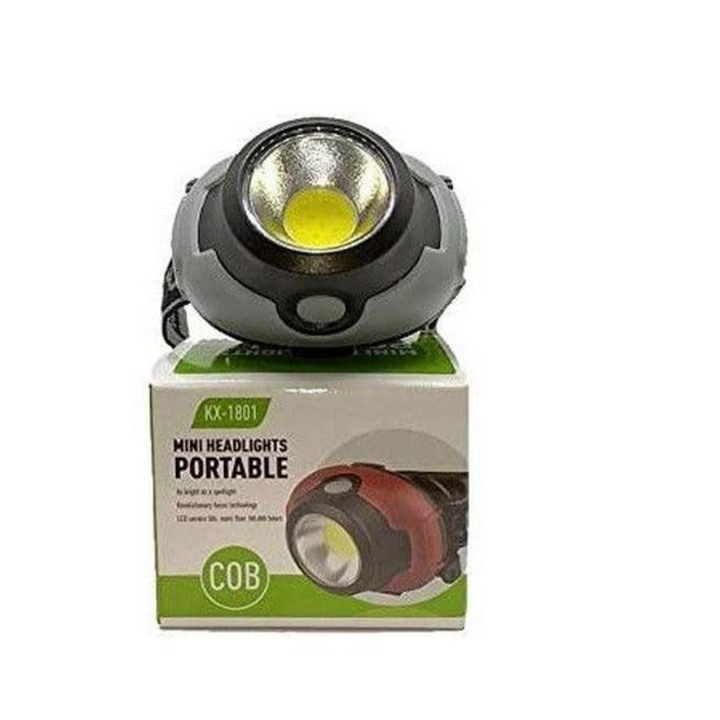 Lanterna frontala cu baterii KX-1801, COB 3W