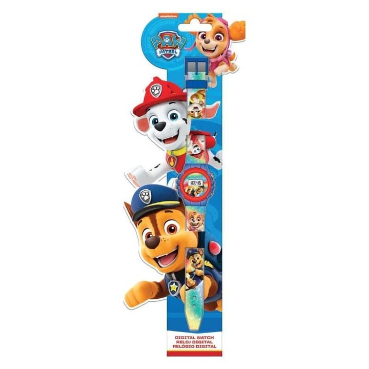 Ceas de mana pentru copii, digital, Paw Patrol Multicolor
