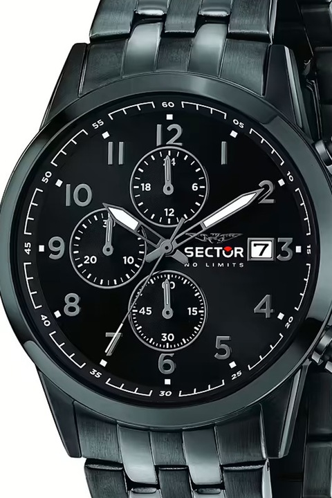 Sector, Ceas quartz din otel inoxidabil, Negru
