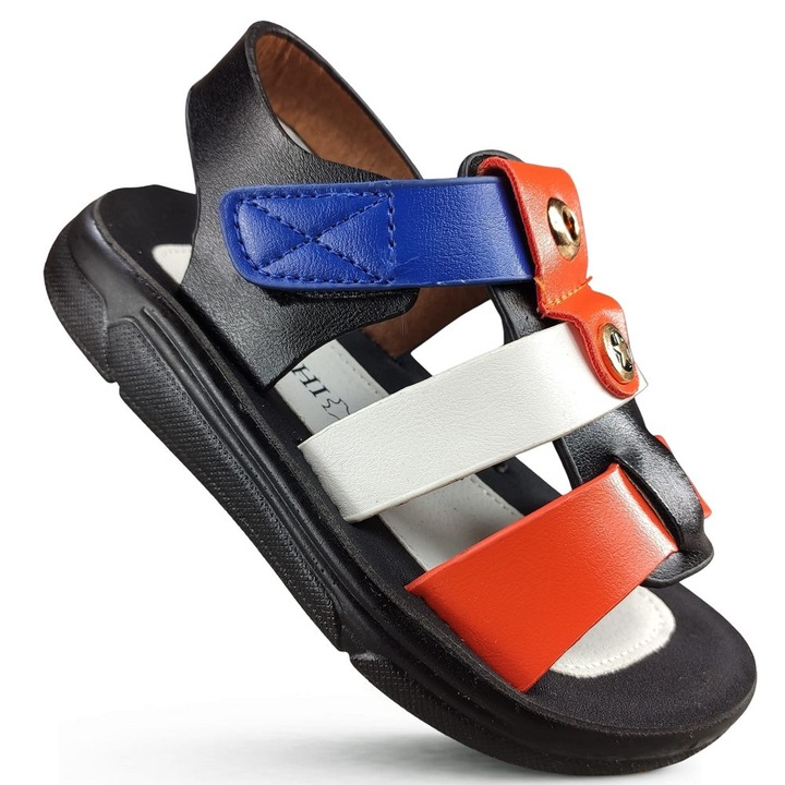 Детски сандали Permani Естествена кожа, Син/Червен