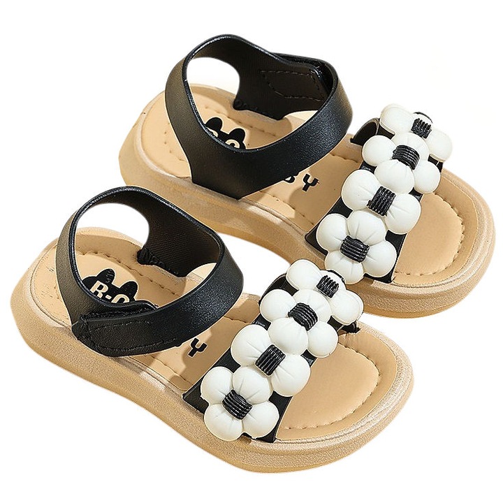 Детски сандали, Permani, Синтетика, Черни, 33 EU