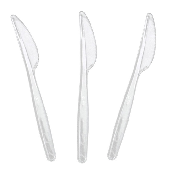 Set 50 Cutite Plastic, Transparente, Reutilizabile