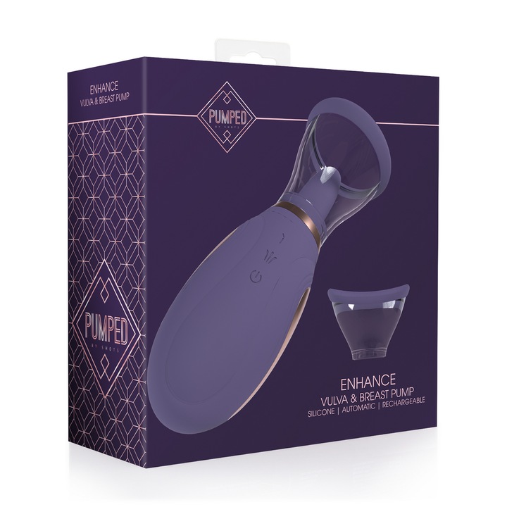 Hüvelypumpa Pumped by Shots Enhance, Újratölthető, Lila