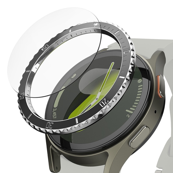 Rama Premium pentru Samsung Galaxy Watch7 40mm - Ringke Bezel Styling - Black Pattern4 (CB-GW7-40-80)