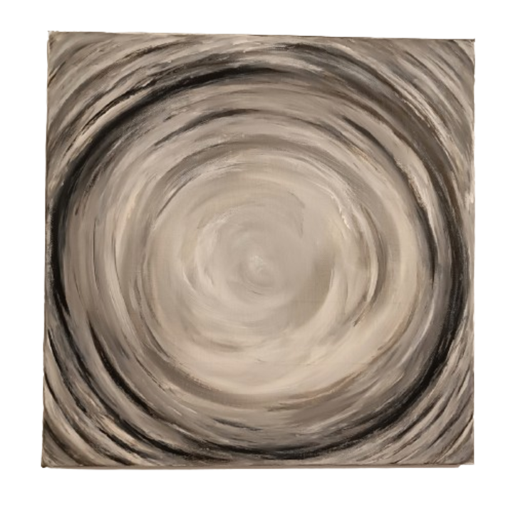 Tablou pictat S.T.ART, acrilic pe panza bumbac, Silver Drop, 40 X 40 cm, RO