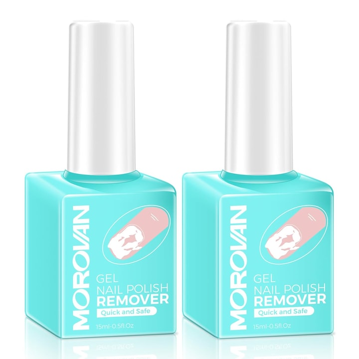 Solutie Gel Remover,, Morovan, Efect Rapid 3-5 Minute, 2 Pachete 15ml
