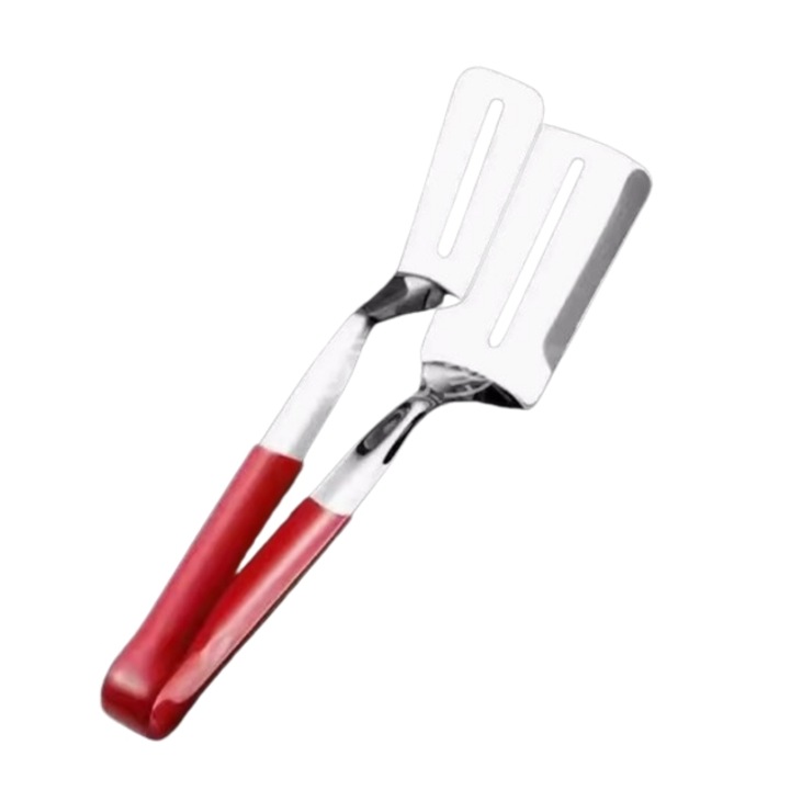 Cleste multifunctional pentru gatit, otel inoxidabil, 4.3x7.3x30cm, argintiu，Antioparire，Peste prajit si carne prajita