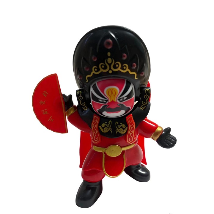Кукла Sichuan Opera Face Changer, 4 изражения на лицето, многоцветна, 12x4.5x10cm