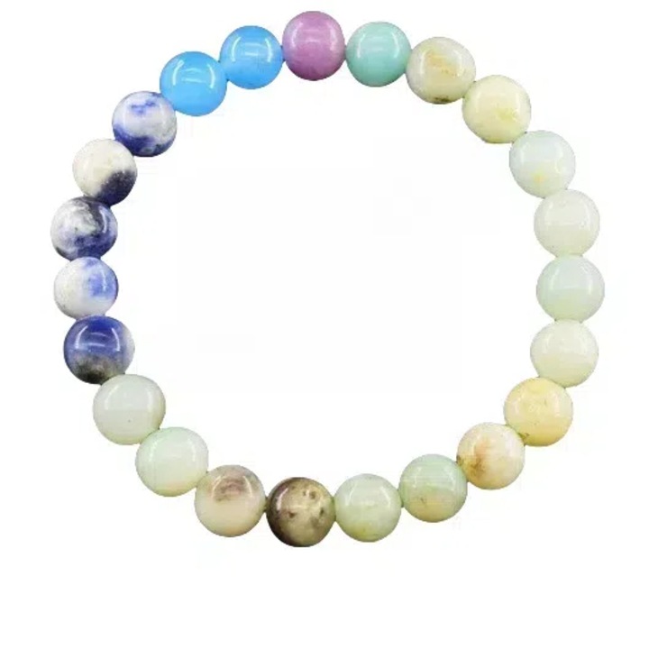 Bratara energetica Uranus, Pietre semipretioase, Multicolor