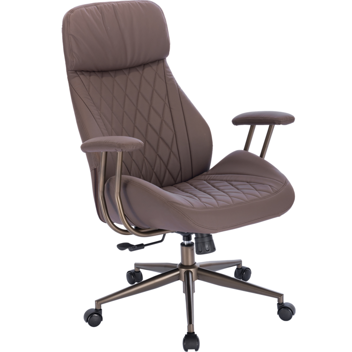 Scaun de birou Kring Durban, inaltime reglabila,piele ecologica, Maro