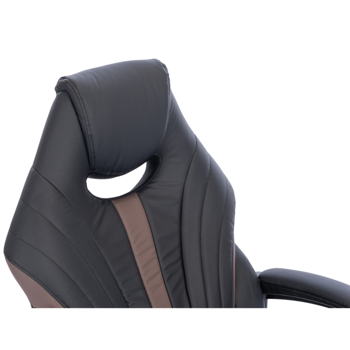 Scaun de birou Kring Kobe, piele ecologica, Negru/Maro