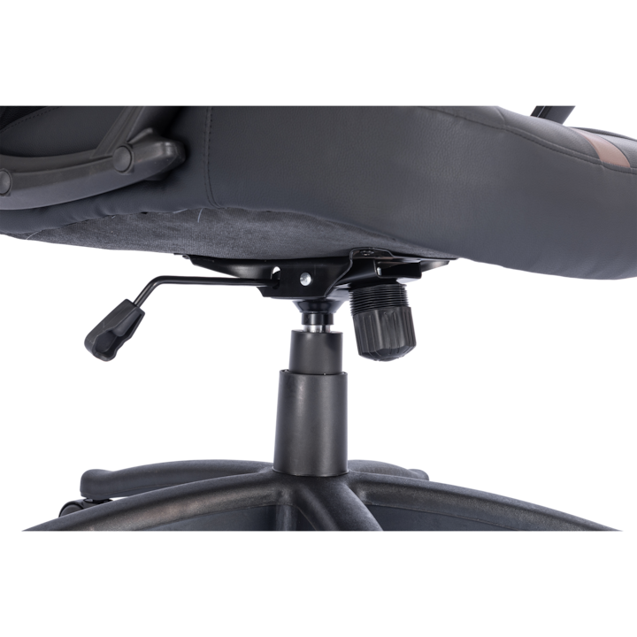 Scaun de birou Kring Kobe, piele ecologica, Negru/Maro