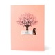 Felicitare 3D cu Cires inflorit, Pop-up, Roz, 15x20cm