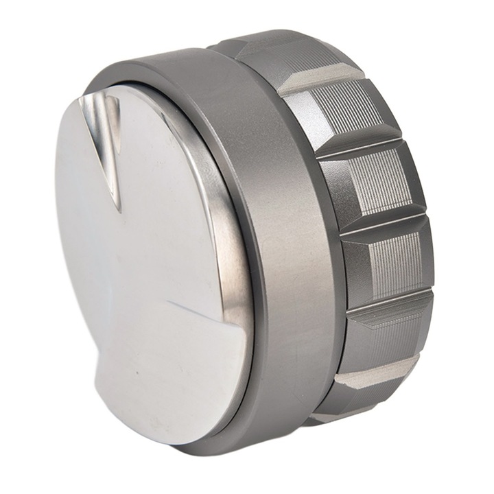 Tamper ajustabil pentru cafea, inox, 53mm, argintiu