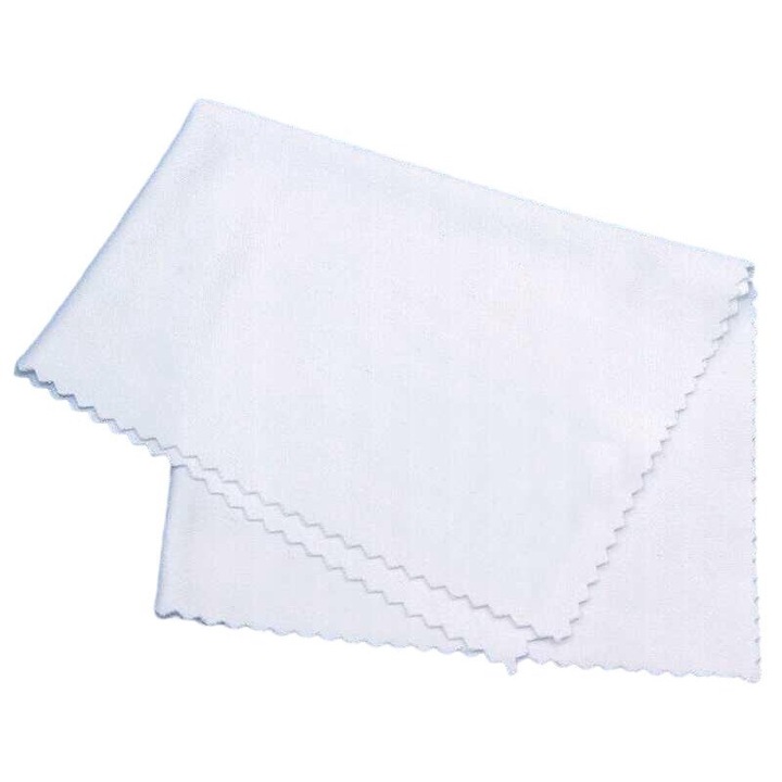 Laveta pentru curatarea ochelarilor si monitorului, Stylion, microfibra, alb, 18x15cm