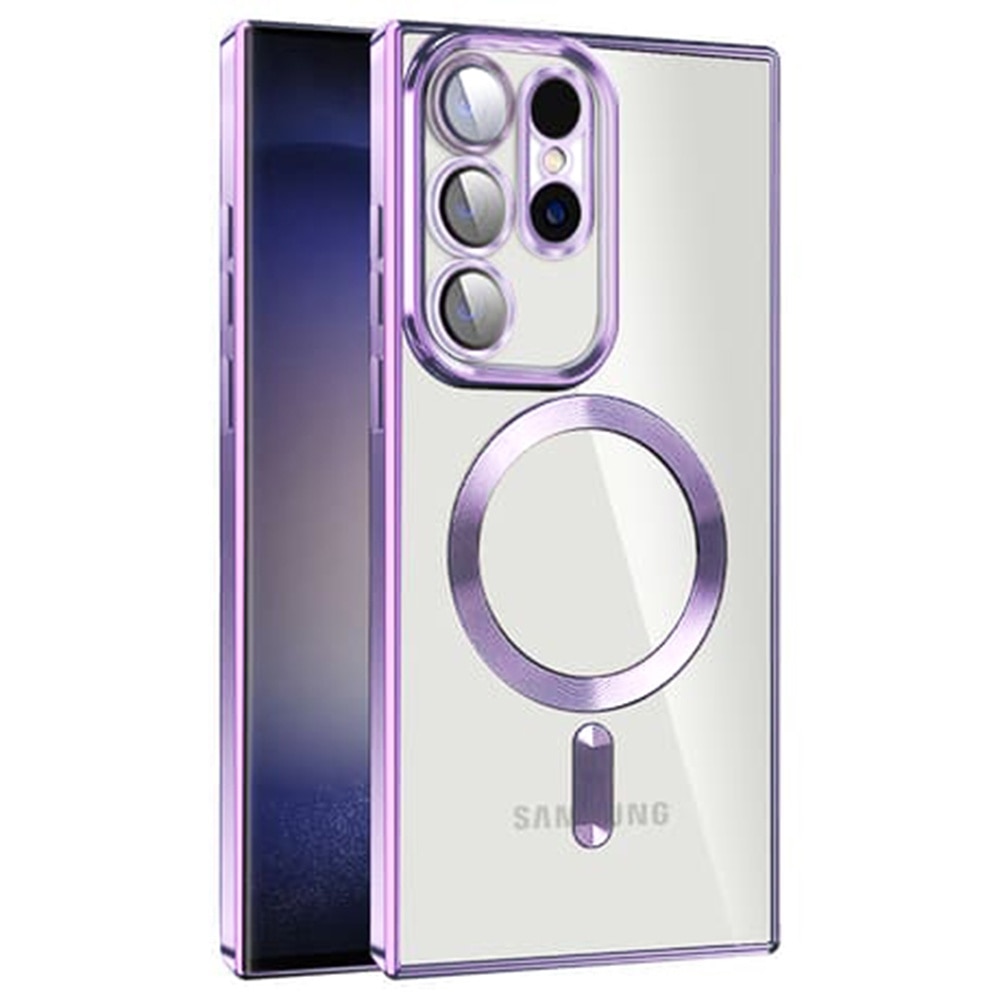 Husa pentru Samsung Galaxy S22 Ultra 5G Techsuit Luxury Crystal MagSafe Light Purple