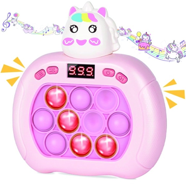 Pop it electric FiGGA®, Joc interactiv copii, 6 moduri de joc, 999 leveluri, Unicorn