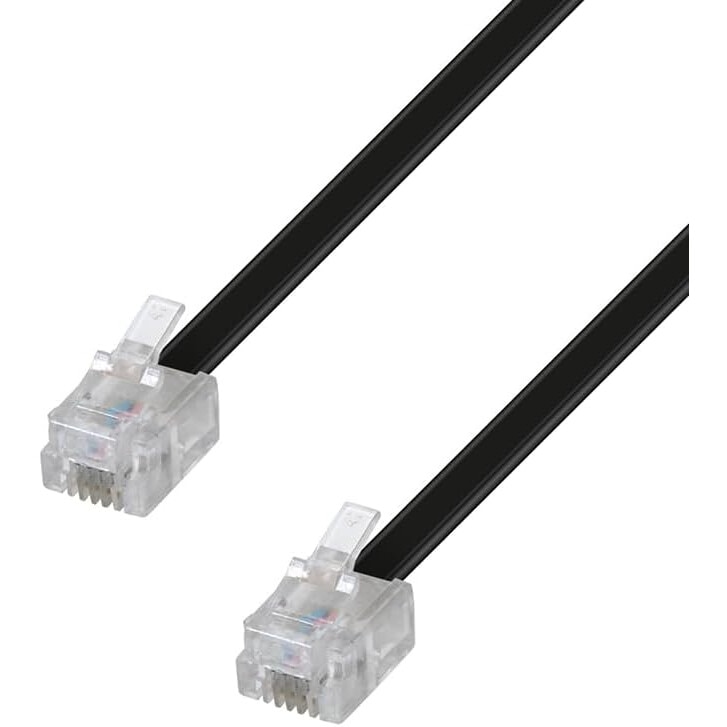 Cablu telefon RJ11 tata > RJ11 tata, 3m, negru G-Plug - eMAG.ro