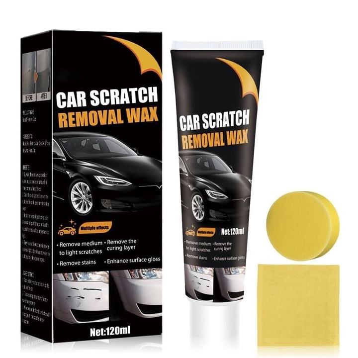 Комплект за поправка на драскотини, с апликатор гъба, JENUOS®, 120 ml