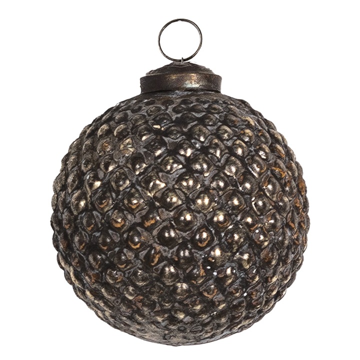 Комплект 6 кълба за елха кафяво стъкло BRW 7x7 см