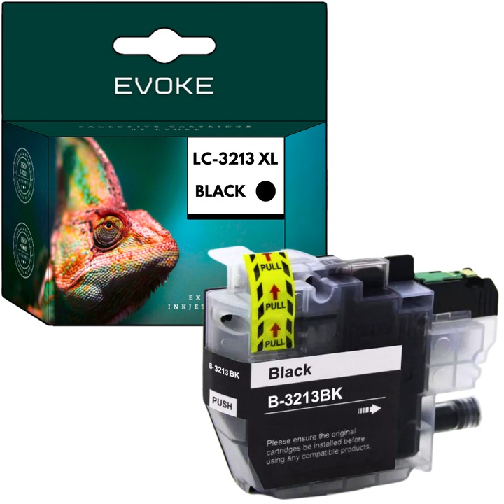 Brother 3213B fekete nyomtató tintapatron, 11 ml, 290 oldal, LC3213BK, kompatibilis a DCP-J572DW DCP-J774DW DCP-J772DW DCP-J772DW DCP-J572DW DCP-J774DW DCP-J774DW DCP-J774DW készülékkel