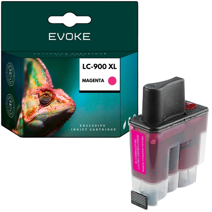 Brother 900M magenta tintapatron, 15 ml, 500 oldal, LC900M, kompatibilis a DCP-110C DCP115C MFC410CN készülékkel