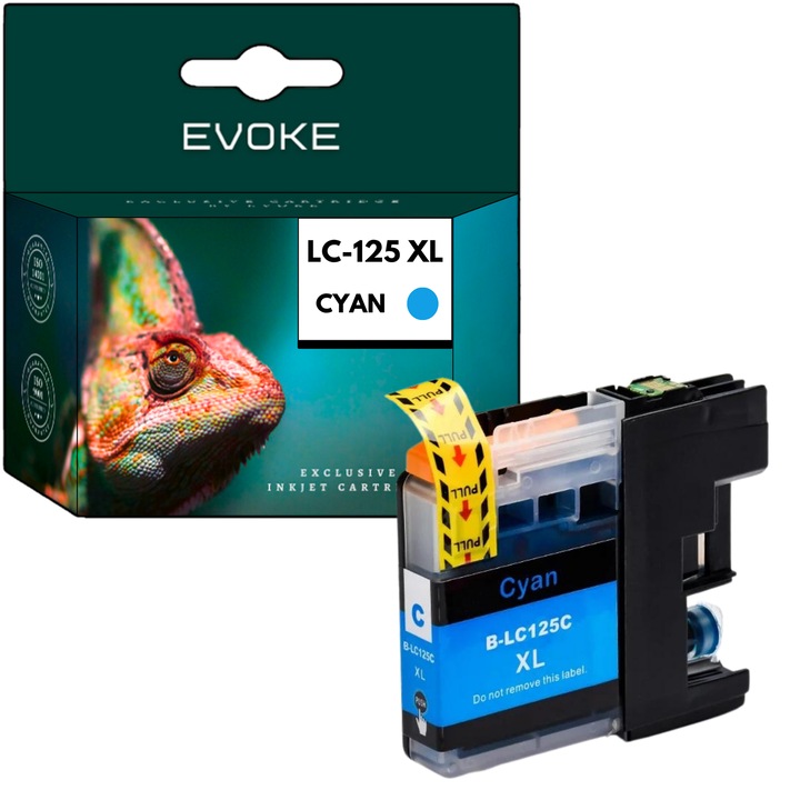 Tintapatron Brother 129XB fekete nyomtatóhoz, 50 ml, 2060 oldal, LC129XLBK, kompatibilis az MFC-J6520DW MFC-J6720DW MFC-J6920DW MFC-J6920DW készülékkel