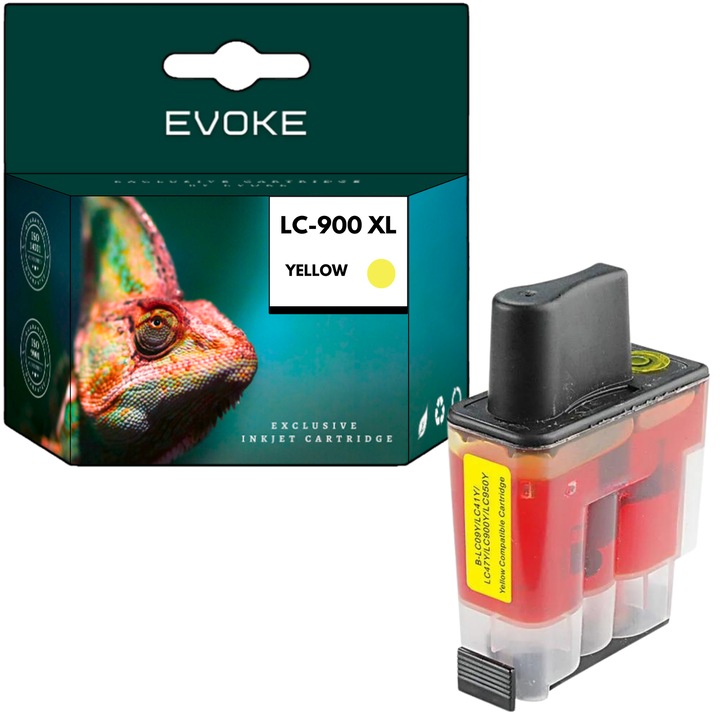 Brother 900Y sárga tintapatron, 15 ml, 500 oldal, LC900Y, kompatibilis a DCP-110C DCP115C MFC410CN készülékkel