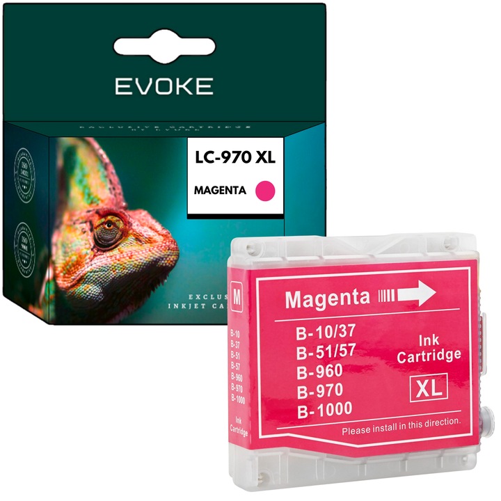 Brother 970M magenta tintapatron, 36 ml, 950 oldal, LC970M / LC1000M, kompatibilis a DCP 135C 130C 150C 357C készülékkel