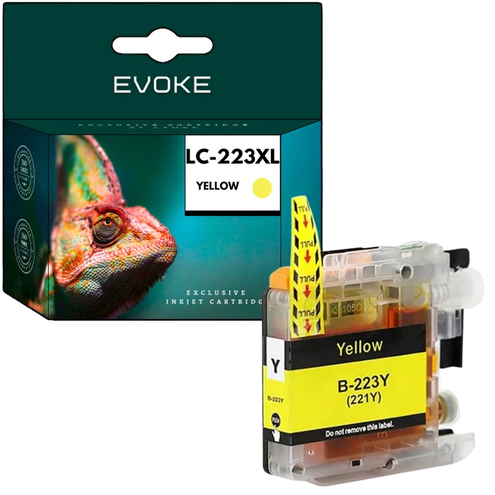 Tintapatron Brother 223Y sárga, 10 ml, 300 oldal, LC223Y, kompatibilis a következő készülékkel: DCP-J4120DW DCP-J562DW MFC-J5320DW MFC-J4620DW