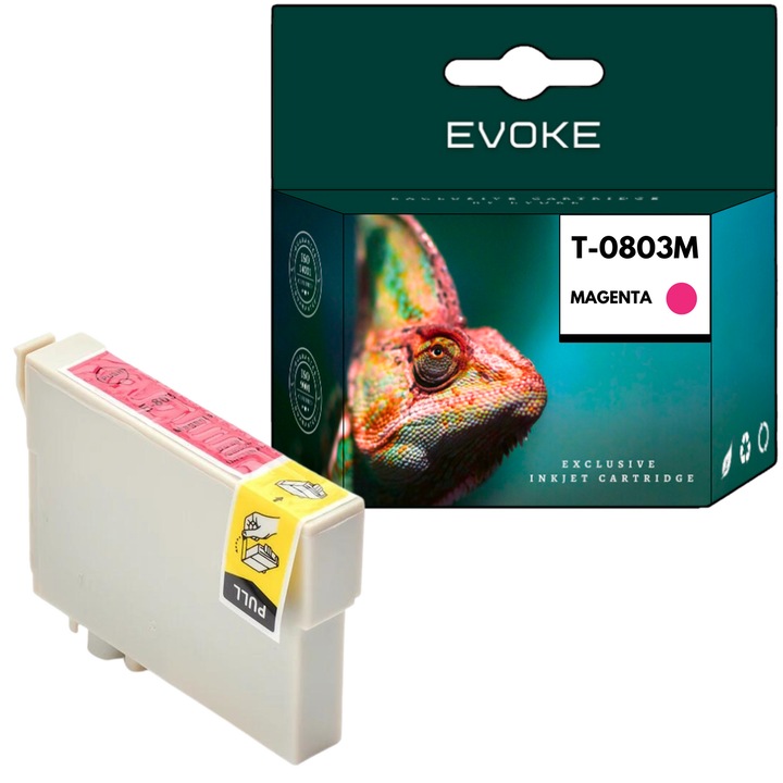 Epson 803 magenta tintapatron, 14 ml, 470 oldal, C13T08034010 / T0803, kompatibilis a PX660 R285 RX585 PX710 készülékkel